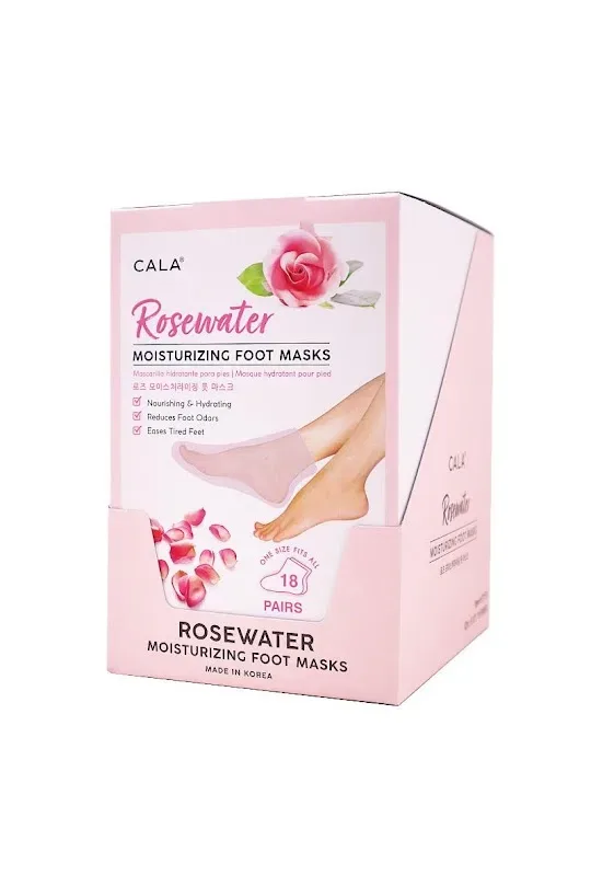 Mascarilla hidratante para pies con agua de rosas Cala 3 piares