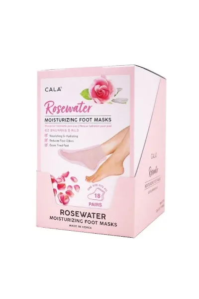 Mascarilla hidratante para pies con agua de rosas Cala 3 piares