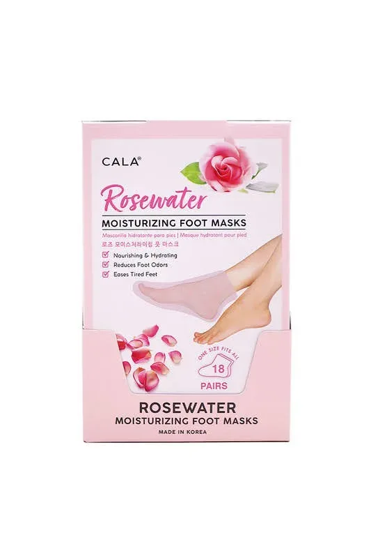 Mascarilla hidratante para pies con agua de rosas Cala 3 piares