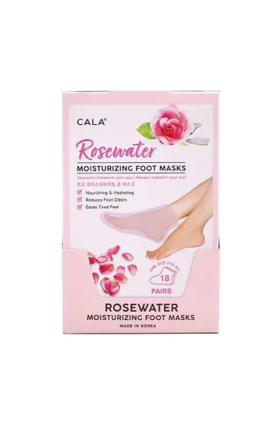 Mascarilla hidratante para pies con agua de rosas Cala 3 piares