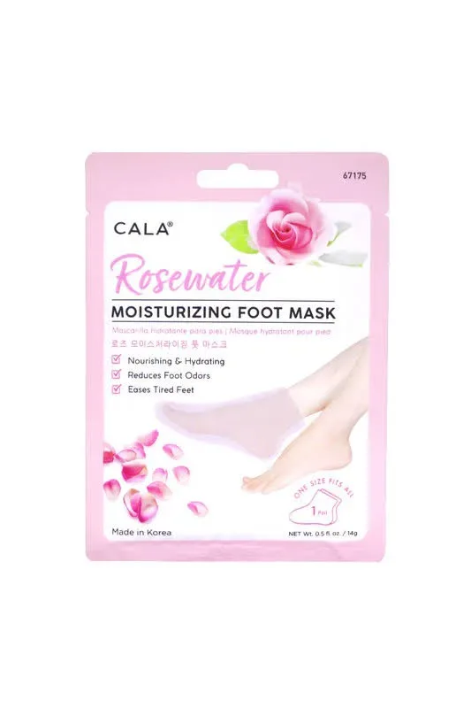 Mascarilla hidratante para pies con agua de rosas Cala 3 piares