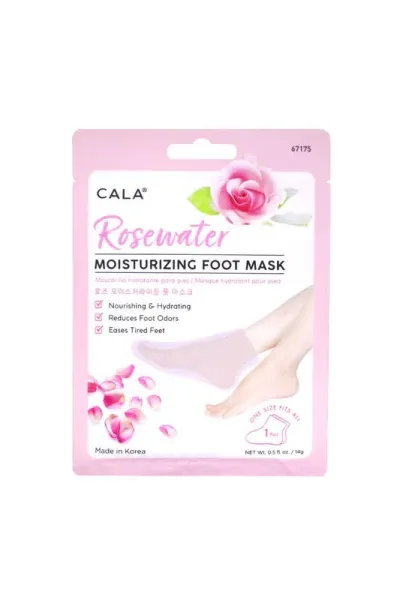 Mascarilla hidratante para pies con agua de rosas Cala 3 piares