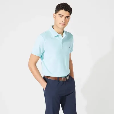 Camiseta Náutica Slim Fit para caballero color celeste claro
