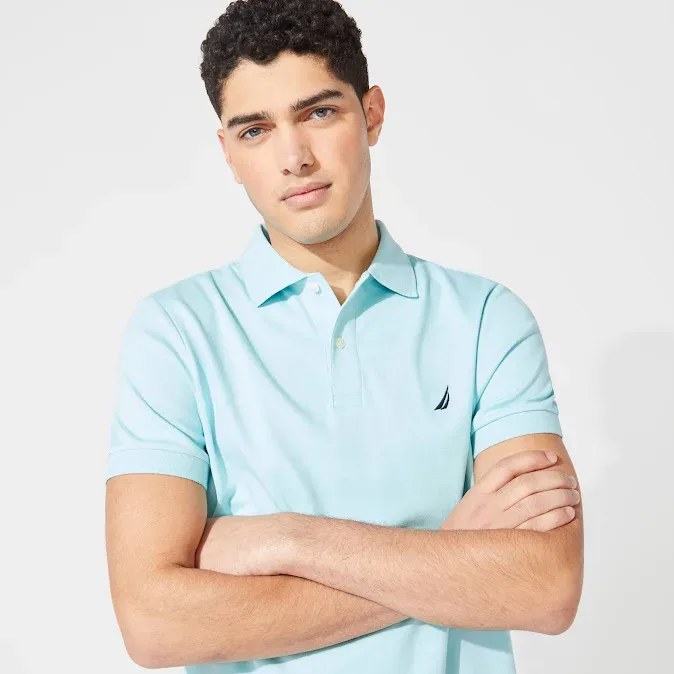 Camiseta Náutica Slim Fit para caballero color celeste claro