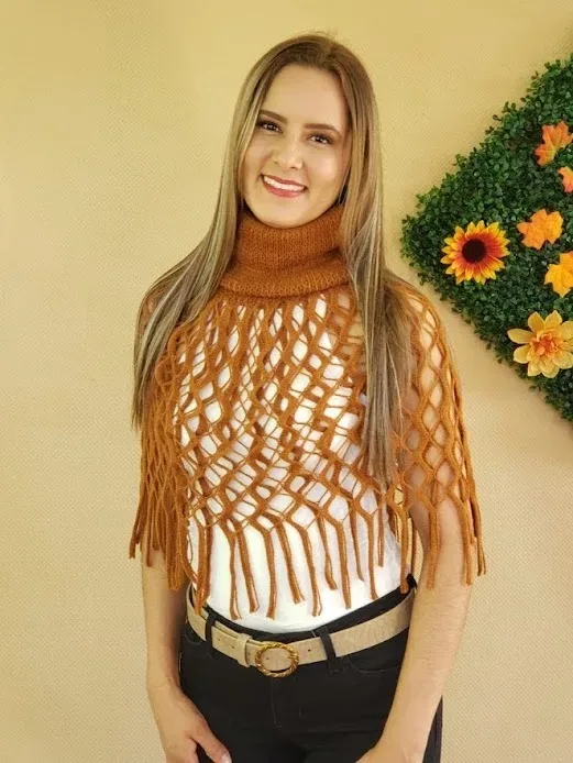 Bufanda Oya para dama color camel