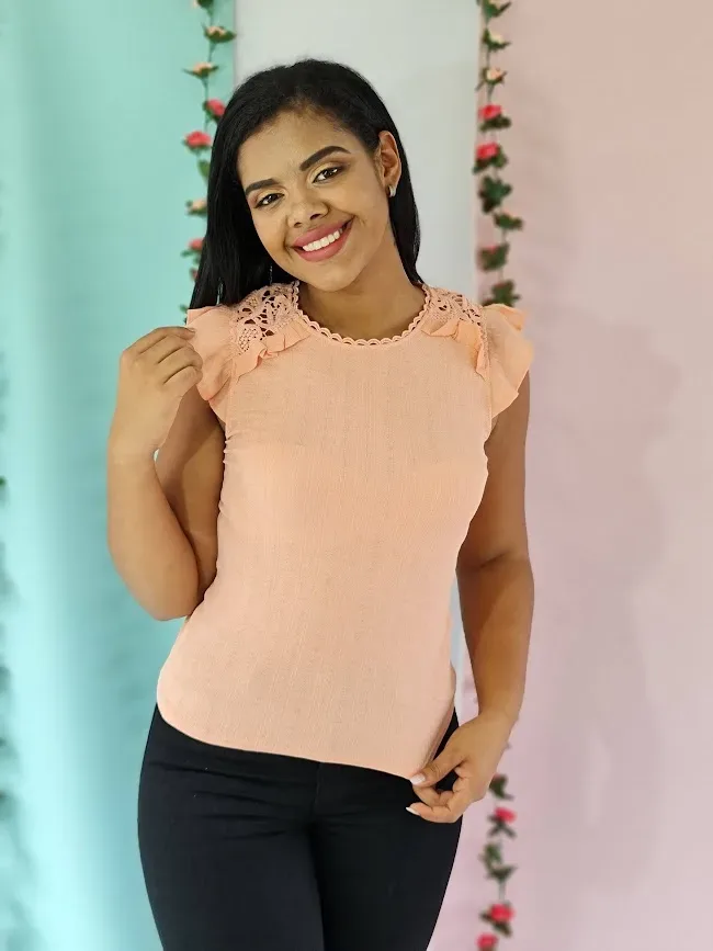 Blusa para dama color papaya