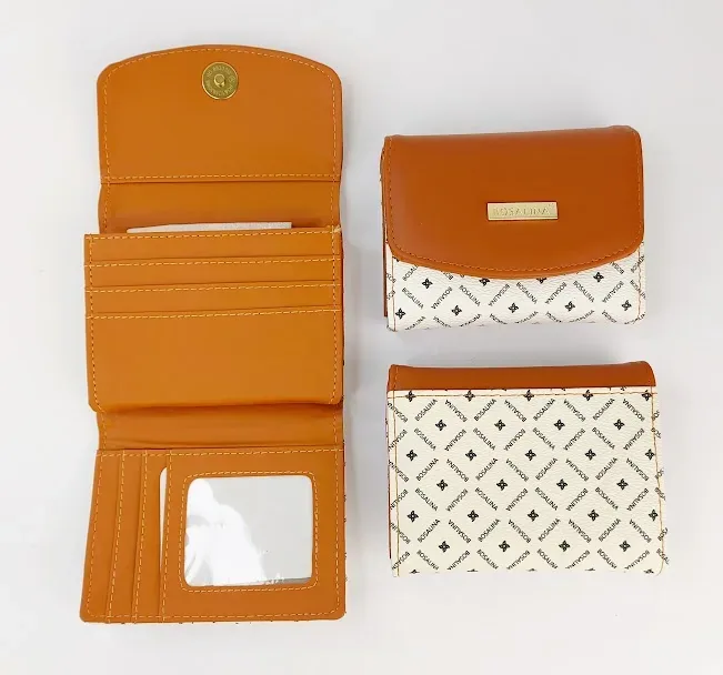 Cartera para dama color beige y café