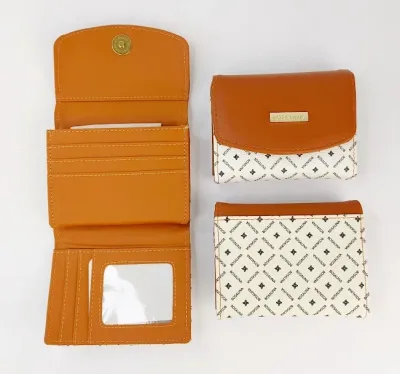 Cartera para dama color beige y café
