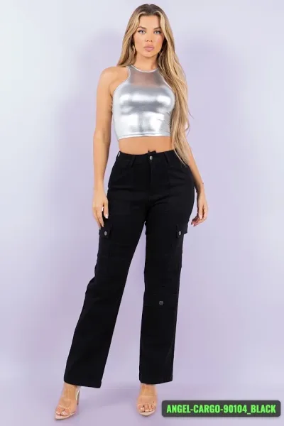 Jeans cargo para dama