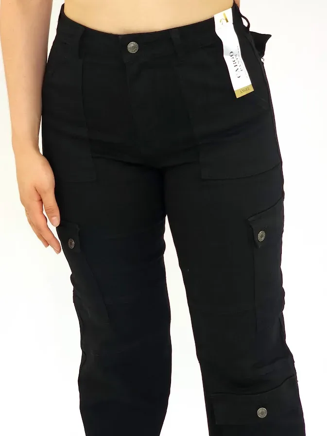 Jeans cargo para dama