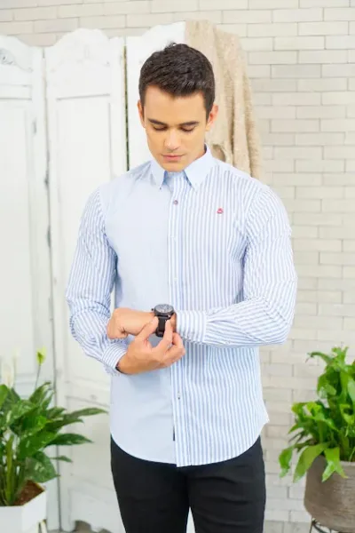 Camisa Hummer para caballero diseño a rayas