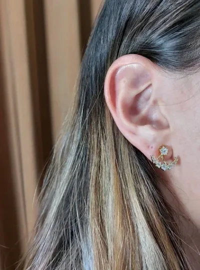 Aretes para dama color dorado