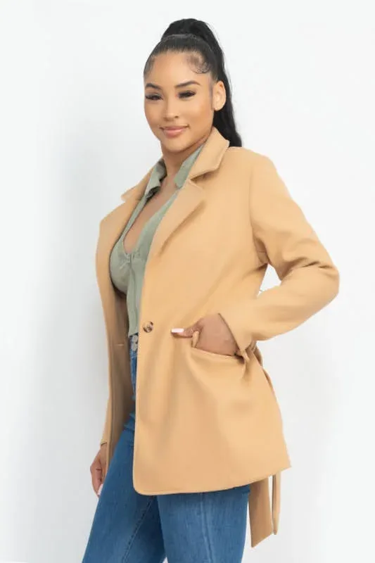 Cardigán para dama color camel claro