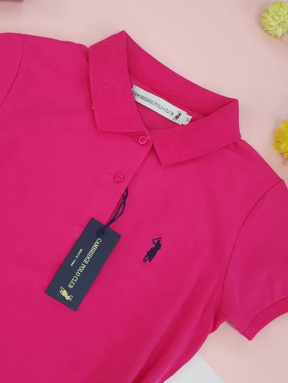 Camiseta Polo Cambrige Club para dama color fucsia