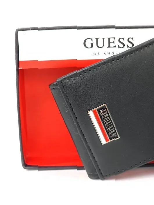 Billetera Guess  para caballero color negro