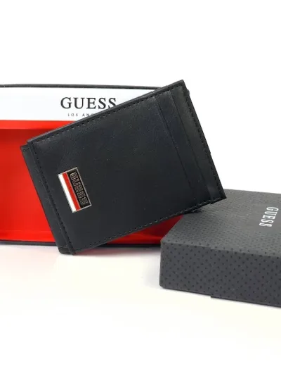 Billetera Guess  para caballero color negro