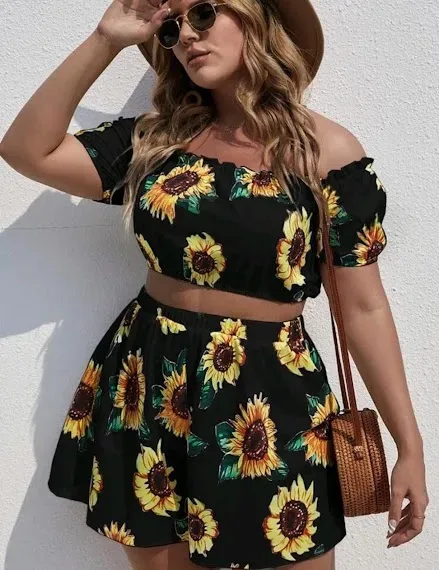 Conjunto para dama diseño floral