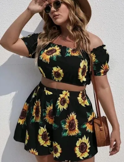 Conjunto para dama diseño floral