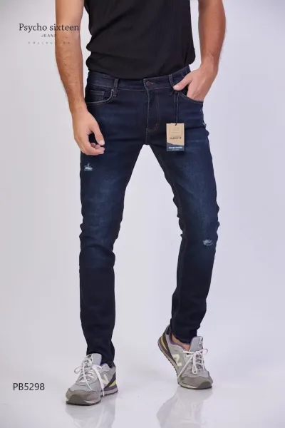 Jeans PSYCHO SIXTEEN para caballero Slim Fit PB5298 color azul oscuro
