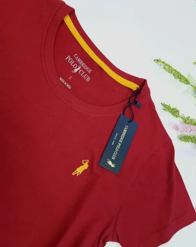 Camiseta Polo cambrige para dama color vino