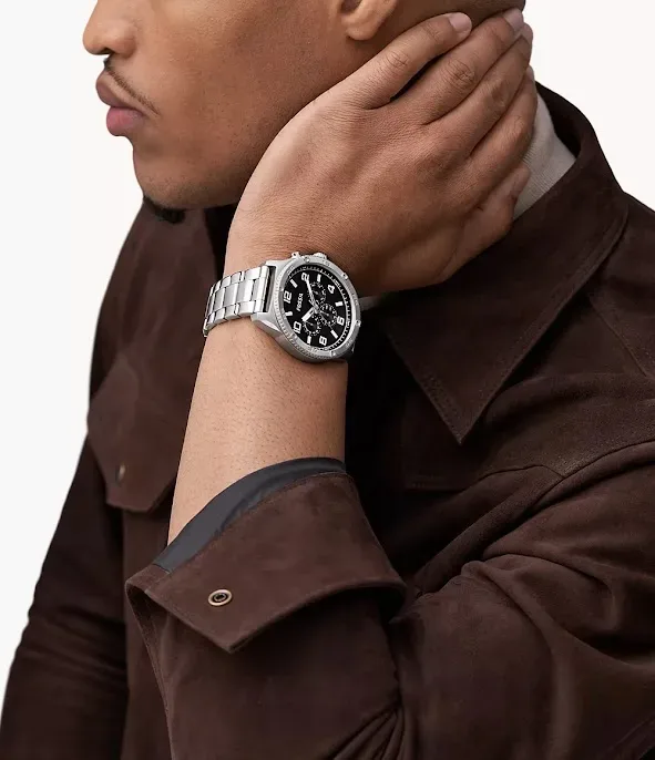 Reloj Fossil para caballero color plateado