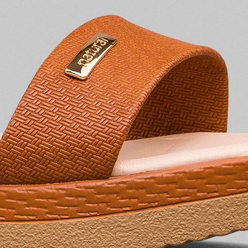Sandalias Natural Vero Camel Pu para dama