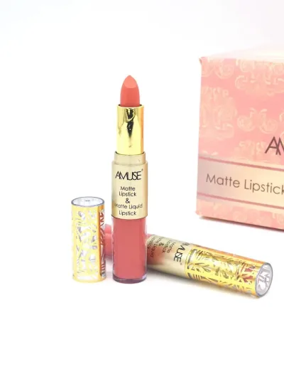 Labial Matte y Labial Líquido AMUSE Tono 6