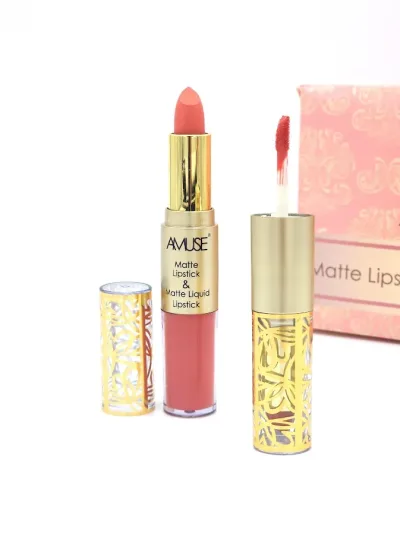 Labial Matte y Labial Líquido AMUSE Tono 6