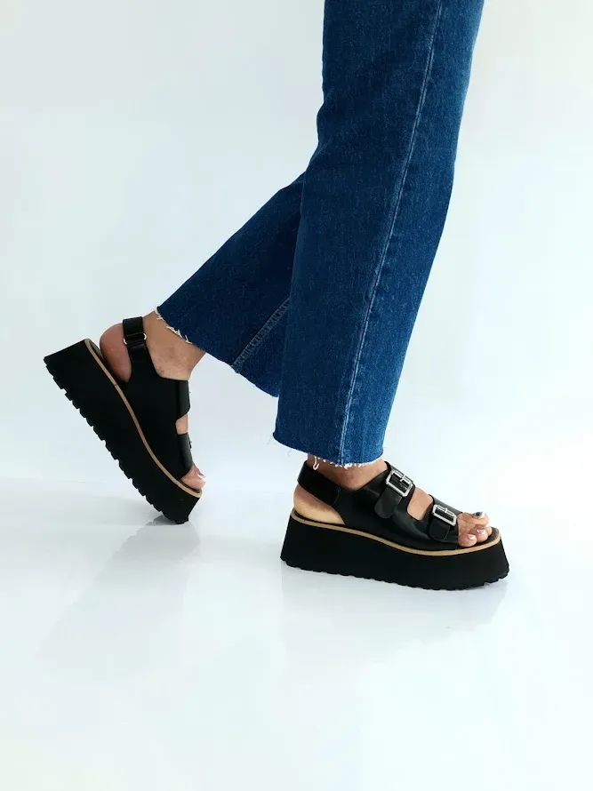 Sandalias Coral Portofino Black para Dama