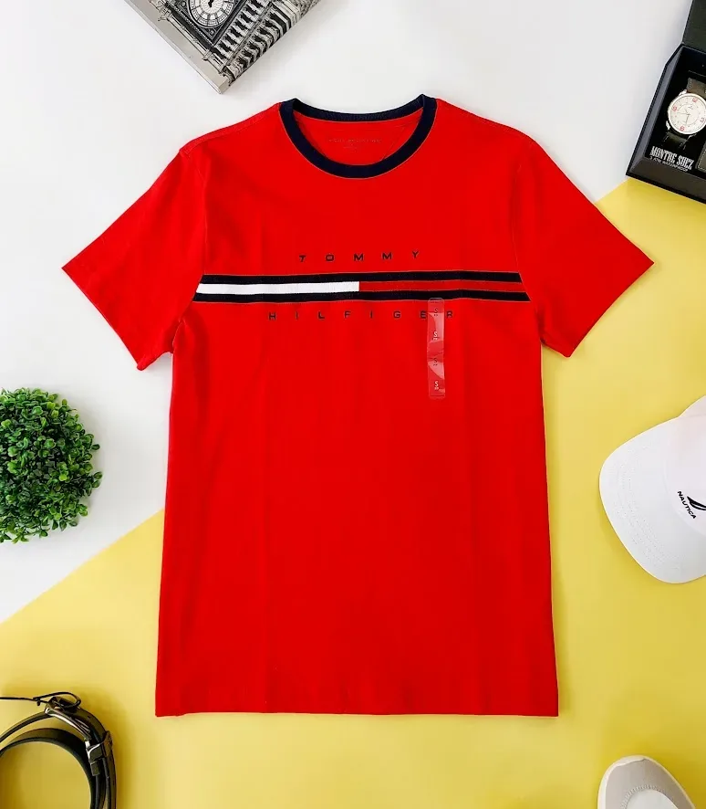 Camiseta Tommy Hilfiger para caballero color rojo