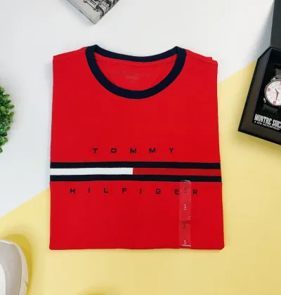 Camiseta Tommy Hilfiger para caballero color rojo