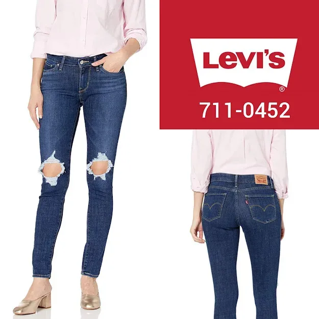 Jeans para dama Levi's skinny 711-0452 color azul