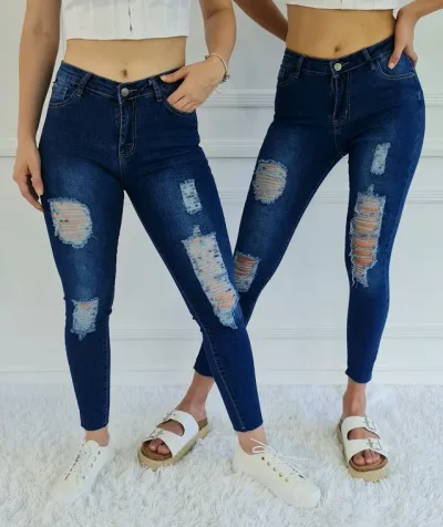 Jeans para dama Kan Can SJ-536 color azul