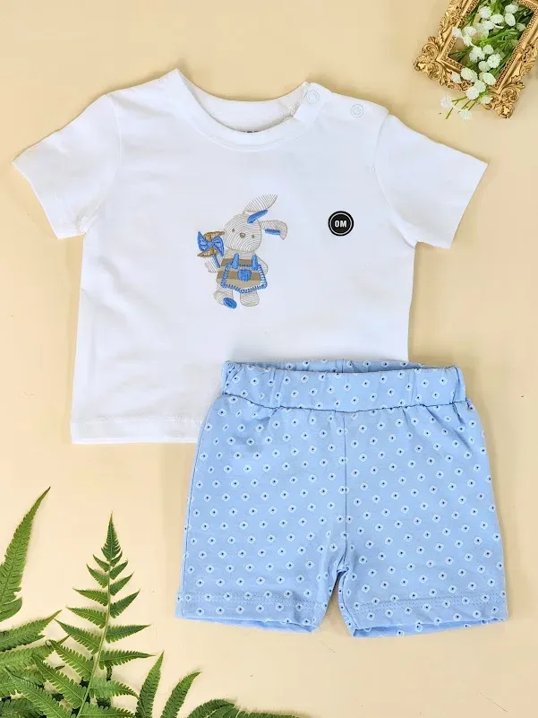 Conjunto Everfit para niña 16350S #CELESTE Y BLANCO