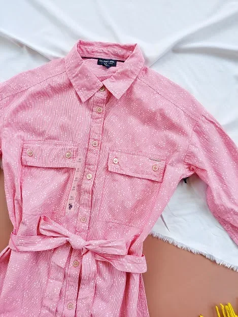 Vestido U.S Polo para dama color rosado