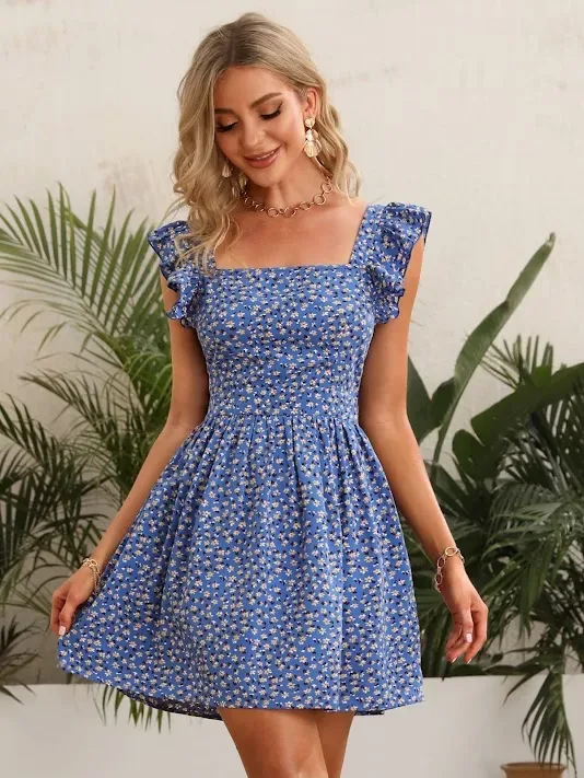 Vestido para dama color celeste