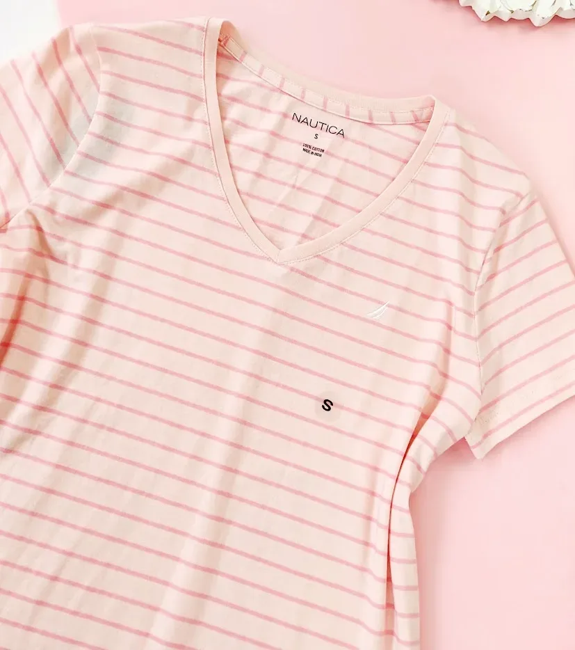 Camiseta Náutica para damas color rosado