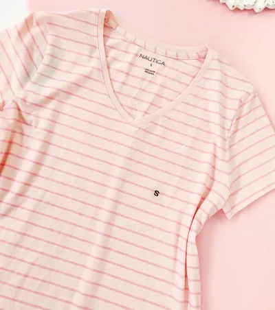Camiseta Náutica para damas color rosado