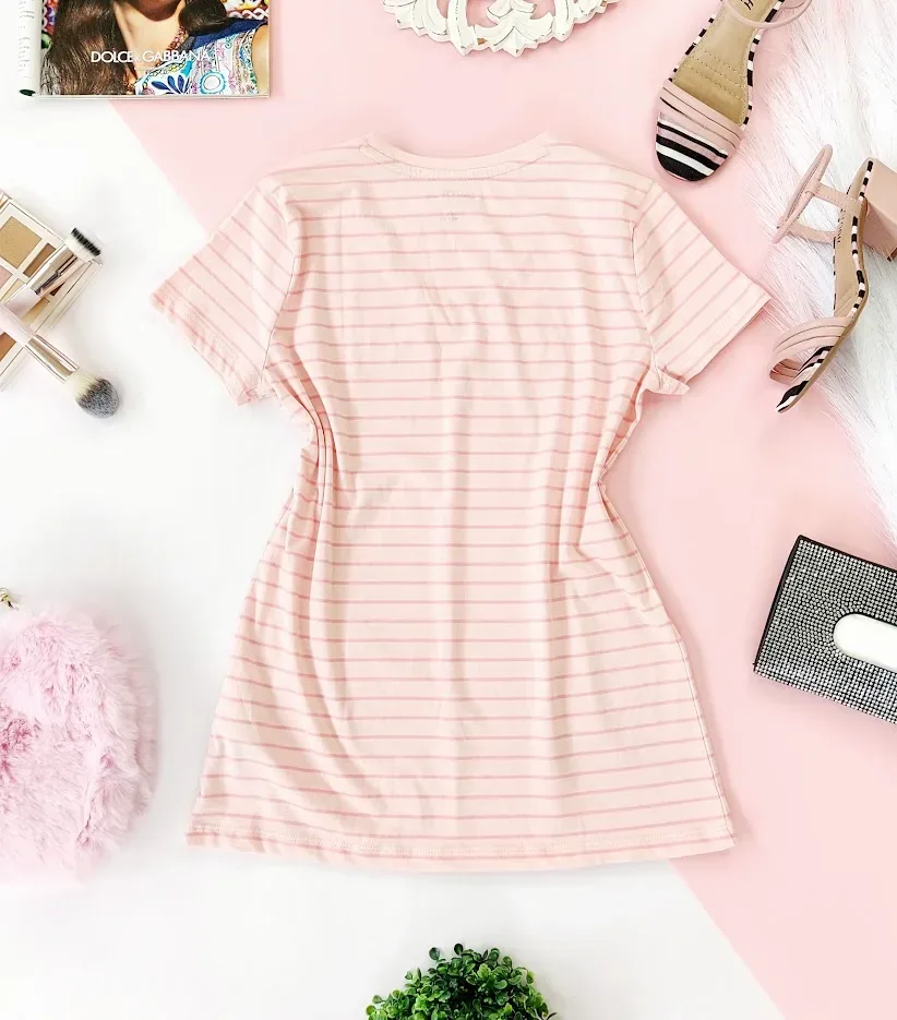 Camiseta Náutica para damas color rosado