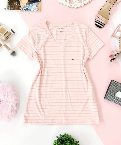 Camiseta Náutica para damas color rosado