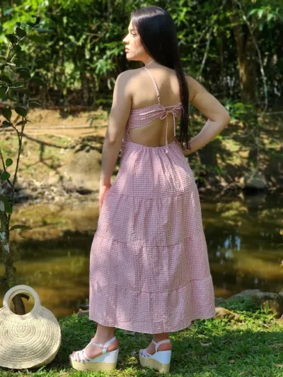 Vestido para dama diseño a cuadros