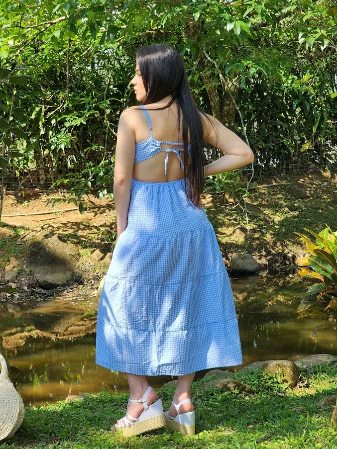 Vestido para dama diseño a cuadros