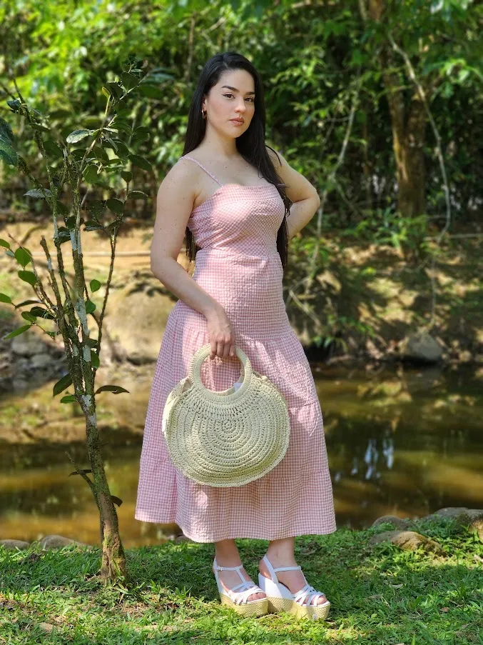 Vestido para dama diseño a cuadros