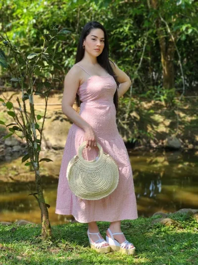 Vestido para dama diseño a cuadros
