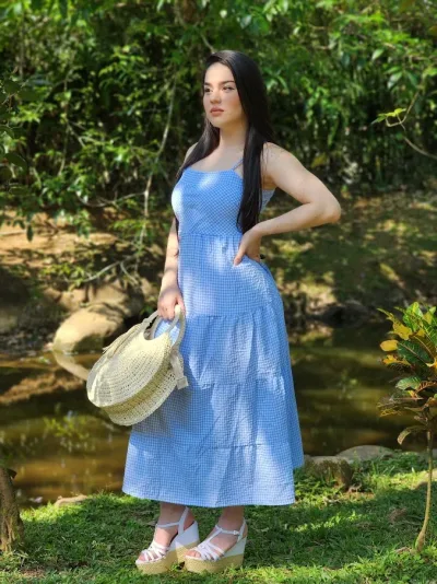 Vestido para dama diseño a cuadros