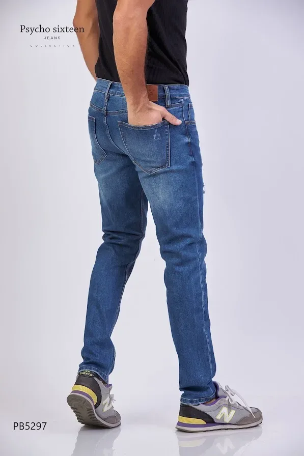 Jeans PSYCHO SIXTEEN para caballero Slim Fit PB5297 color azul
