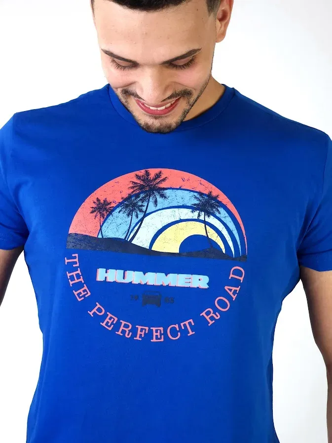 Camiseta Hummer para caballero color azul