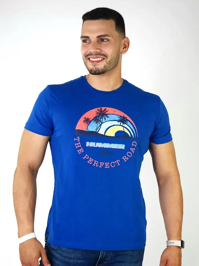 Camiseta Hummer para caballero color azul