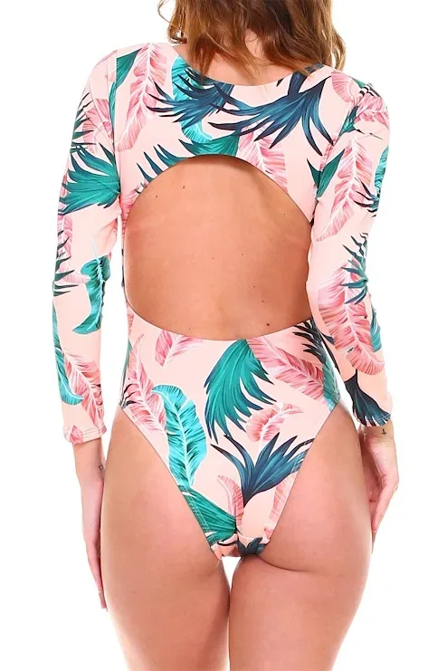 Vestido de baño para dama diseño tropical