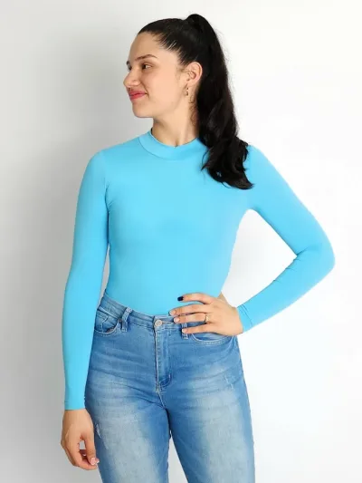 Body para dama color celeste